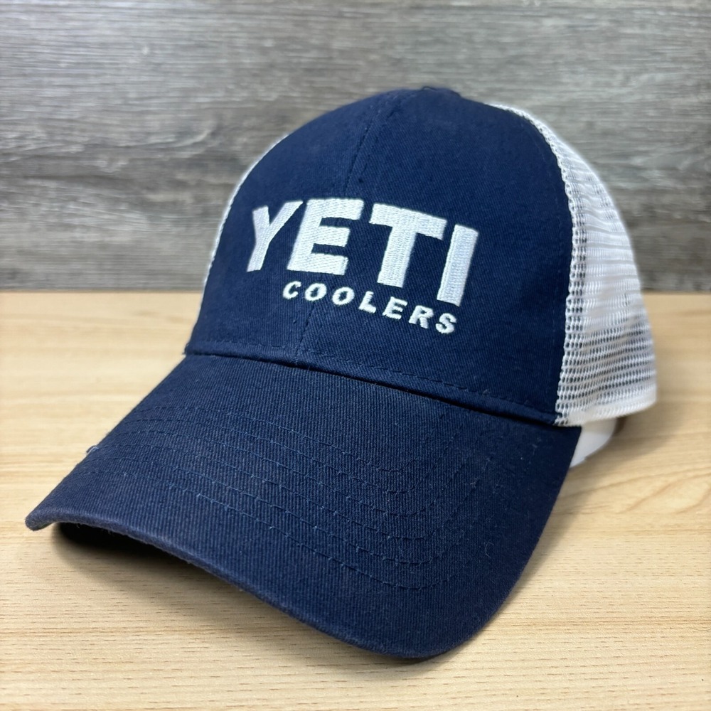 Yeti Coolers Hat Cap Snap Back Blue Navy Outdoors